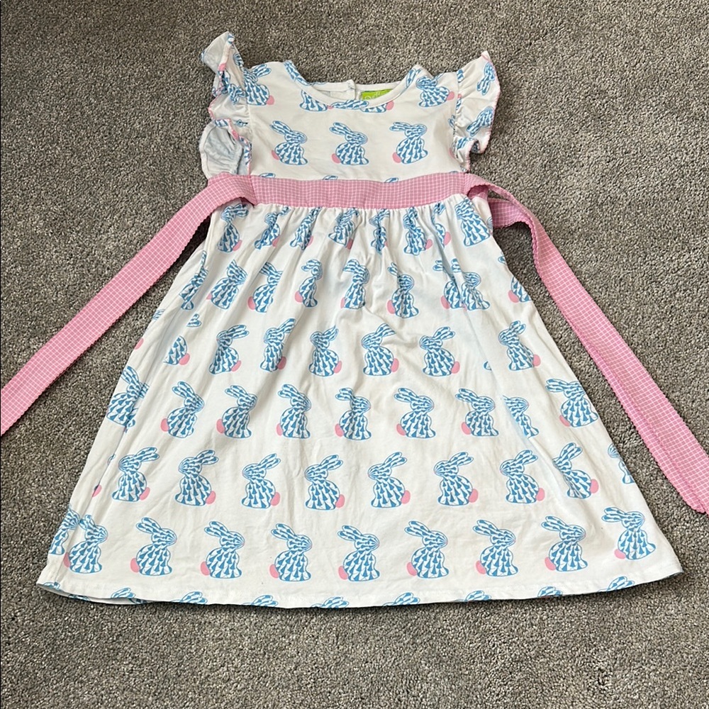 Classic Whimsy Blue Bunny Dress, Size 5